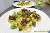 Gratinierte Spaghettinester mit Hackfleisch